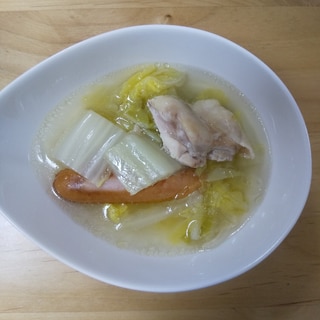 【ホットクック】鶏肉と白菜の白だし鍋